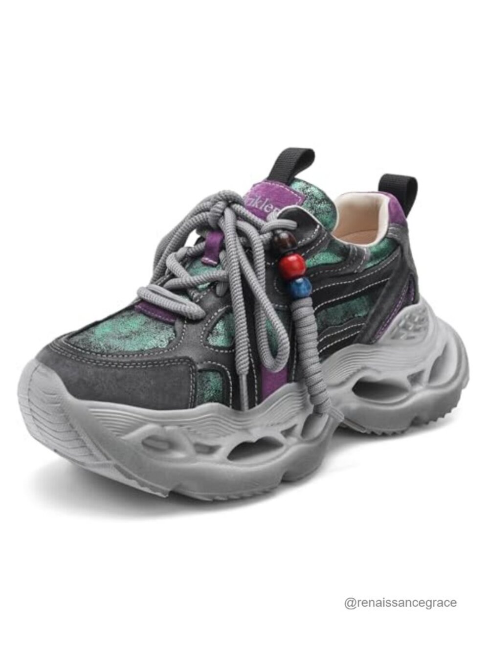 Women's Fashion Sneakers Platform Dad Shoes Lace-Up Slip-Resistant Comfortable